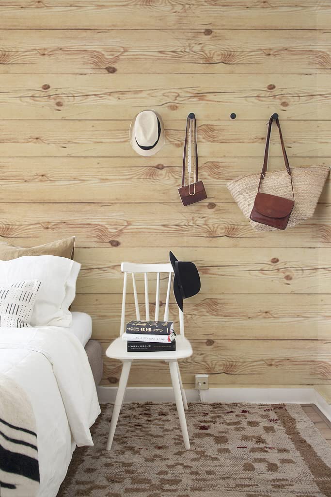 EeeComing Weathered Wood Wallpaper Stick and Peel Wood Contact Paper Wood Plank Removable Wallpaper Wood Look Wall Paper Rustic Reclaimed Distressed 78.7â€x17.7â€ - Image 3